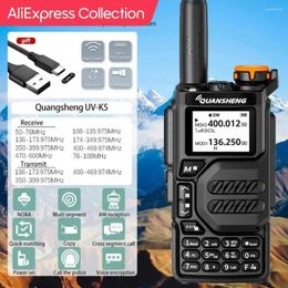 Walkie Talkie Quansheng UV-K5 Long Range Air Dual-Band 2-Way Radio 5W High Power 1600mAh Portable 200 Channel Free TPYE-C Cable