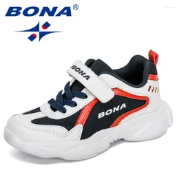 Casual Shoes BONA 2024 Designers Sports Boys Breathable Running Sneakers Kids Travelling Children Walking Girls