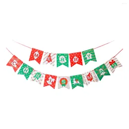 Party Decoration 1pcs Set 9.8ft Red White Green Paper Card Congratulations Banner For Christmas Custom Birthday Letter