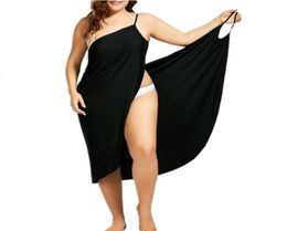 2021 Dresses Oufisun Women Plus Size Pareo Beach Cover Up Wikkel Bikini Badpak Robe the Plague Beachwear Femme Tuniek6733553