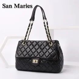 Shoulder Bags San Maries Women Casual Tote Bag Female Handbag Large For Woman Ladies Genuine Leather Crossbody Sac A Main