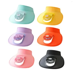 Berets Sun Visor Hat With Fan Three Speed Electric Cooling Summer