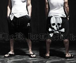 summer skull male CalfLength printed pants Mens slim Hip hop Short Pants Mid trousers Active casual Loose harem pants 2011187819433
