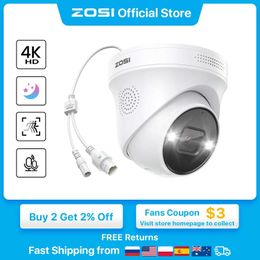 Wireless Camera Kits ZOSI 4K PoE IP Camera H2658MP 5MP HDR Additional Camera AI Human Detection 100 Foot Night Vision IP66 Outdoor Video Surveillance Came J240518