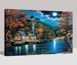 Diy Painting By Numbers For Adults Moon Night Countryside Painting Canvas By Numbers Acrylic Wall Painting For Home Arts7986337