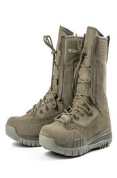 Army Boots Military Men Tactical Green Rubber Mid-Calf Combat 2110222607777