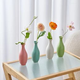 Vases Nordic Ceramic Hydroponic Vase Living Room Decor Tabletop Flower Arrangement Plant Container Lovely Home Decoration Crafts