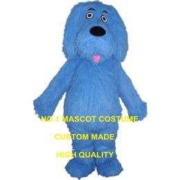 blue plush dog mascot custom adult size cartoon character carnival costume 3207 Mascot Costumes