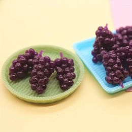 Decorative Figurines 3 PCS Mini Artificial Elastic Grapes Dollhouse Food Play Grape Party Kitchen Shop Scene Accessories Decoration