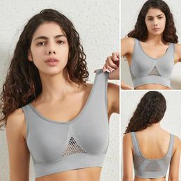 Bras Sports Bra Wireless Yoga Jogging With Push Up Support Sweat Absorption For Women Soft Breathable