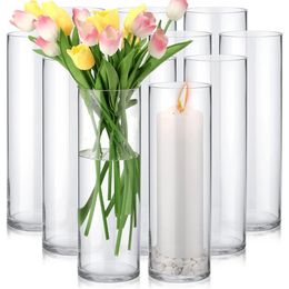 Clear Vase High Floating Candle Holder Bulk For Center Dining Table Decoration Dinner Family Wedding Home Decorative Glass Decor 240517