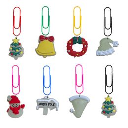 Christmas Decorations Fluorescence Cartoon Paper Clips Cute For School Sile Bk Bookmarks Nurse Funny Paperclips Colorf Pagination Book Otetf
