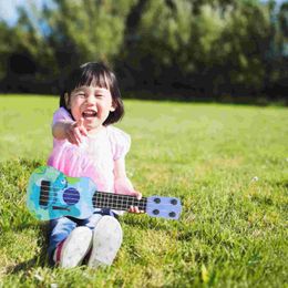 Guitar Childrens Music and Musical Instruments Kindergarten Childrens Toys Childrens Four stringed Qin Plastic Cute Guitar WX