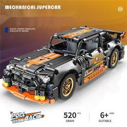 Technical Super Racing Car Model Building Blocks Automobile Pull Back DIY MOC Vehicle Bricks Children Construction Toys 240520