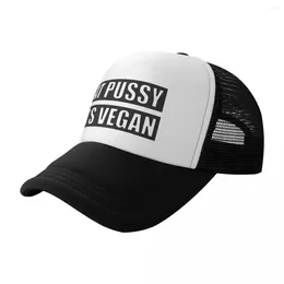 Ball Caps Cool Eat Pussy Its Vegan Trucker Hat Men Women Personalised Adjustable Unisex Baseball Cap Summer Hats Snapback