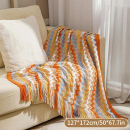 Blankets Boho Bohemian Throw Sofa Cover Office Nap Blanket With Tassel Summer Napping Air Conditioning