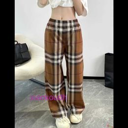 Aa Bbrbry Designer New Summer Classic Casual Unisex Pants Spring and New Classic Plaid Casual Wide Leg Pants for Mens