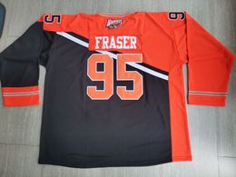 Hockey jerseys Physical photos Buffalo Bandits 95 Chase Fraser BLack white Men Youth Women High School Size S-6XL or any name and number jersey