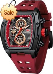 MF MINI FOCUS Men Watches Unique Casual Wrist Watches (Chronograph/Waterproof/Luminous/Calendar) Silicon Band Fashion Watches for Men