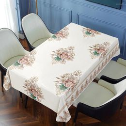 Table Cloth Chinese Style Household Waterproof And Oil Proof PVC Tablecloth Embroider Long Strip Coffee Cover