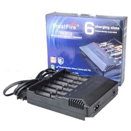 Chargers 100% Authentic Trustfire Tr012 6-Slot Battery Charger For 16450 14500 18350 Rechargeable Batteries Vs Nitecore I8 Drop Deli Dhfy5