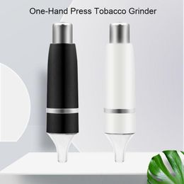 smoke shop accessory Manual One-Hand Press Herb Smoke Grinder Aluminum Alloy ABS Tobacco Breaker Removable Tobacco Grinders Herbal Medicine Crusher