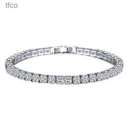 Iced Out Chain Tennis Bracelets CZ Bling Cubic Zirconia Mens Hip Hop Jewellery Blue Green Silver Rose Gold 4mm Round Full Diamond Women Fashion Hiphop 1 Single Row Bangle