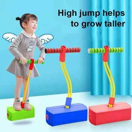 LED Toys Childrens frog jumping toy Pogo stick sports jumping perception training childrens foam stick outdoor sports childrens supplies frog higher game S2452011