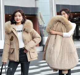 Women Winter Thick Jacket Wool Liner Parkas Warm MidLong Jackets Hooded Parka Fur Inside Cotton Coat Female Plus size6046840