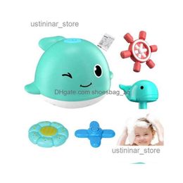 Sand Play Water Fun Toddler Bath Toy Matic Induction Led Whale Sprinkler Kids Birthday Gifts For Boys Girls Drop Delivery Toys Sports Dhnkt