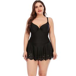 One-piece Feminine Bikinis Plus Woman 2022 Fashion Hollow Out Backless Sexy Swimsuit Black Large Size Beach Swimwear L2405