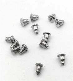 100PCS Stainless Steel Earring Backs Bullet Stoppers Earrings Plugs Earrings Stoper DIY Silver Plated Color Findings Jewelry Acces9406908