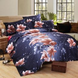 Bedding Sets 3D Printing Rose Polyester 4 Pcs Duvet Cover Bed Sheet Pillowcase Bedclothes Home Textiles