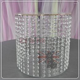 Party Decoration 9pcs/LOT K9 Crystal Glass Beads Amazing Wedding Cake Stand Centrepieces El