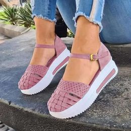 Andalias Verano 740 Planas De Con Agujeros Para Mujer, Zapatos Plataforma Informales Aumento Costura, Bir La Mod 88c