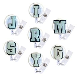 Other Home Decor Fluorescent Letter 26 Cartoon Badge Reel Retractable Nurse Id Card Holder Cute Nursing Reels Name Decorative With Cli Otl5Y