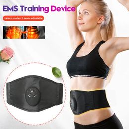 Waist Support EMS Slimming Massager Belts Lazy Women Weight Loss Exerciser Abdominal Muscle Toner Men Body Fitness Trainer For Abdomen Arm