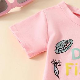Clothing Sets Kids Toddler Baby Girl Summer Clothes Dad S Fishing Buddy T Shirt Top Bell Bottom Outfits Fish Flared Pants Set 2Pcs