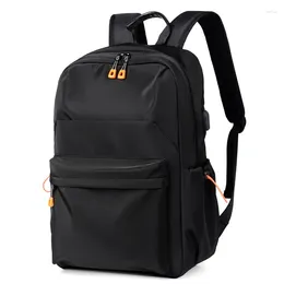 Backpack Polyester Men's Large Capacity Student Schoolbag Laptop Bag Waterproof Travel