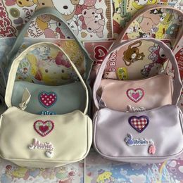 Hobo JIAERDI Harajuku Heart Y2k Shoulder Bag Purse Women Girls Pu Leather Jk Handbags Female Sweet Cute Underarm Aesthetic