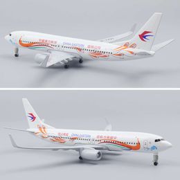 Aircraft Model 20cm 1:400 Eastern Airlines B737 Metal Replica Alloy Material With Landing Gear Ornament Toy Boy Gift 684