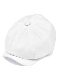 BOTVELA White Twill Cotton Newsboy Cap for Men Women Classic Cabbies Driver Apple Caps Gatsby Flat Hat Baker Boy Headpiece 003 T205686399