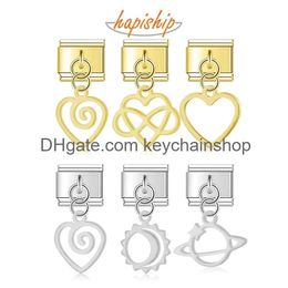 Charms Hapiship 2024 Fashion Star Infinite Love Heart Italian Charm Links Fit 9Mm Stainless Steel Bracelet Jewelry Diy Making Dj1514 D Otpoc