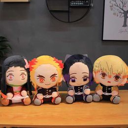 Stuffed Plush Animals Demon Slayer Plush Toy Stuffed Japan Anime Figure Doll PLushie Kamado Tanjirou Kamado Nezuko Idoll Toys for Boy Fans Anime Gifts