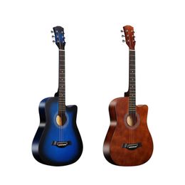 Guitar Classic acoustic guitar 38 inches learned to play with adjustable tuners 6-string guitar WX