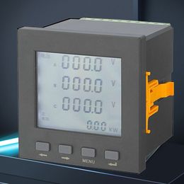 Three phase single phase multifunctional power Metre digital display LCD voltage current power frequency intelligent 485 communication