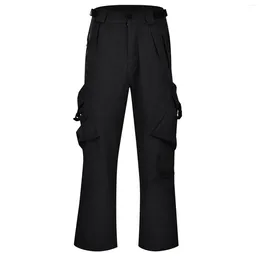 Men's Pants Men Trousers 2024 Large Pocket Cargo Loose Straight Wide Leg Pantalones Hombre