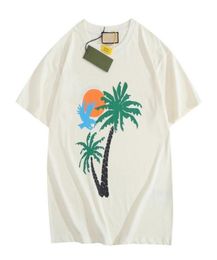 coconut tree printed Tee Fashion highstreet Man Women beige Colour Tshirt Oversize Style summer FZTX112646230213366043
