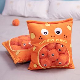 6pcs 9pcs Cheesy Puffs Plush Toy Stuffed Soft Snack Puff Toy Kids Toys Birthday Christmas Gift for Child 240508