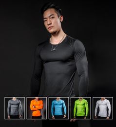 Men039s Long Sleeve Fitness T Shirts Workout Clothes Spring Round Neck Tshirt Men Solid Colour Quickdrying Sports Top Running 7161308